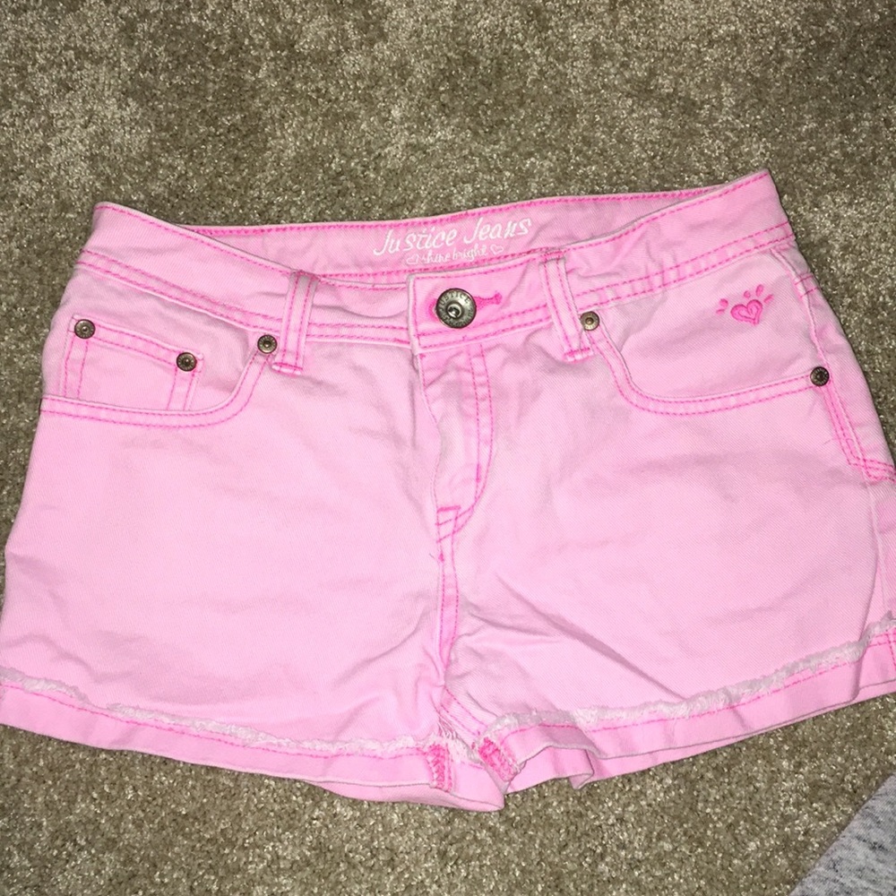 Pink shorts from justice